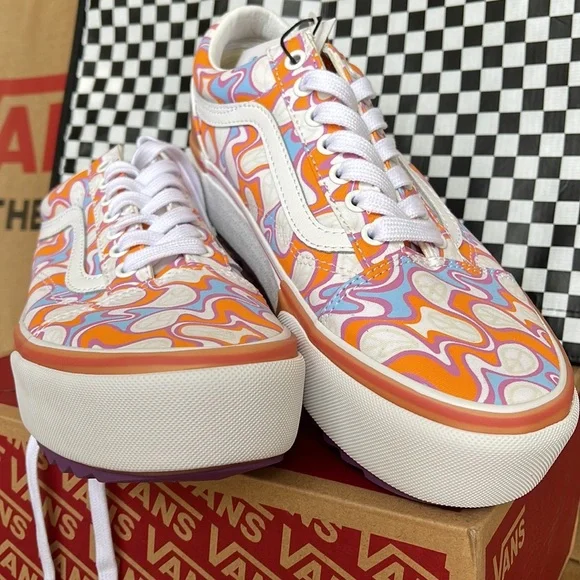 Vans Old Skool Stacked UV Ink Peace WMNS sneakers-platforms - Picture 8 of 16